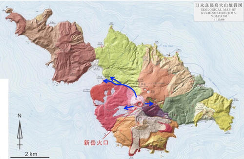 図1　口永良部島火山の地質図