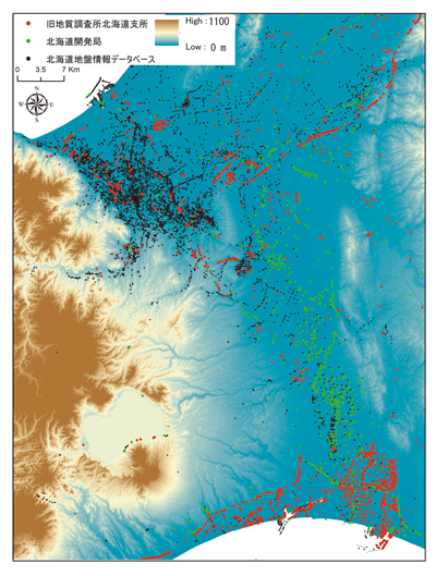 北海道の石狩低地帯におけるデータベース化されたボーリングデータ