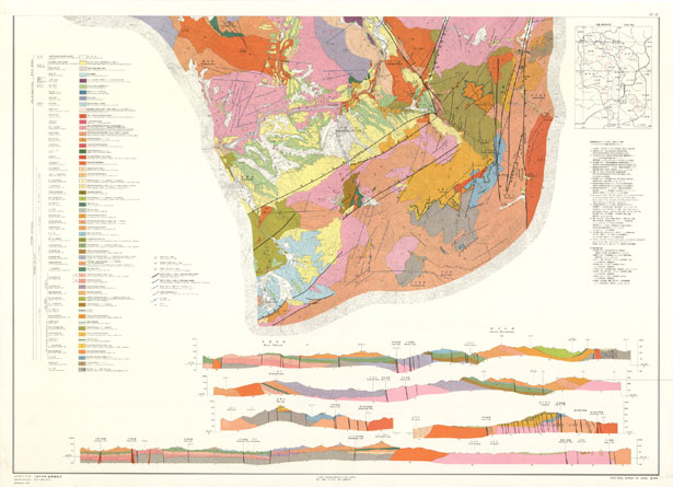 阿寺断層周辺地域の地質構造図 サムネイル画像