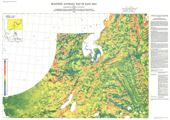 東アジア磁気異常図 サムネイル画像