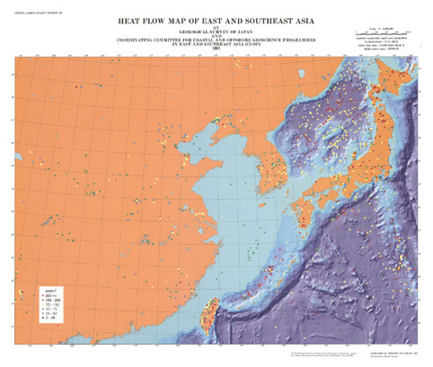 東・東南アジア熱流量図 サムネイル画像
