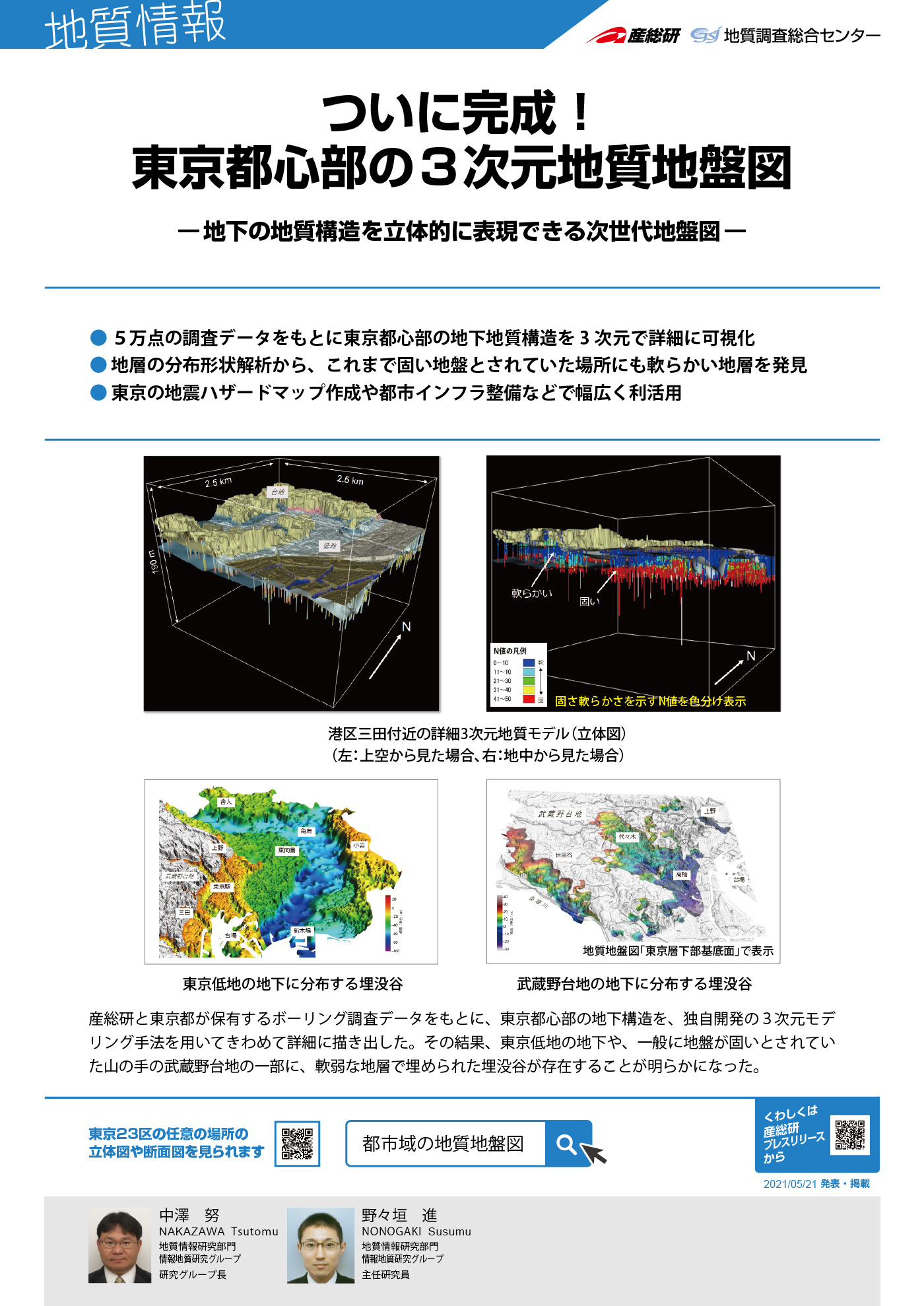 ついに完成！東京都心部の3次元地質地盤図