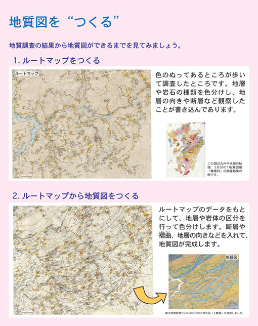 地質図展展示ポスター：地質図をつくる
