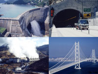 ダムやトンネル、橋の写真