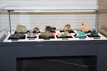 展示された「化石や鉱物標本」
