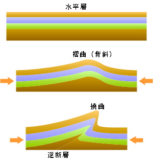 山脈 褶曲