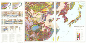 300万分の1 東アジア地質図