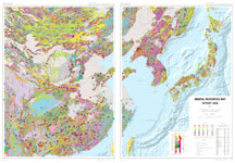 300万分の1 東アジア鉱物資源図