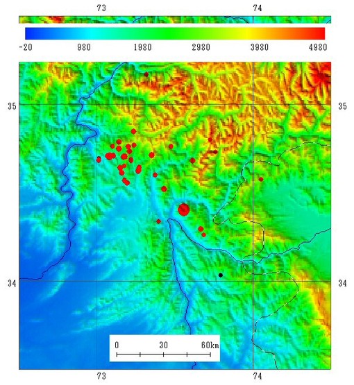 震央分布図