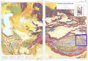 300万分の1 中央アジア地質図