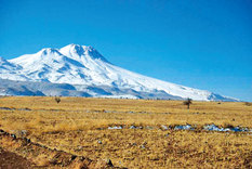 Hasan volcano from the north foot