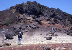 安達太良山山頂の安達太良岳テフラ