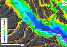 Basal topography of the latest Pleistocene to Holocene incised valley fills beneath the Arakawa Lowland