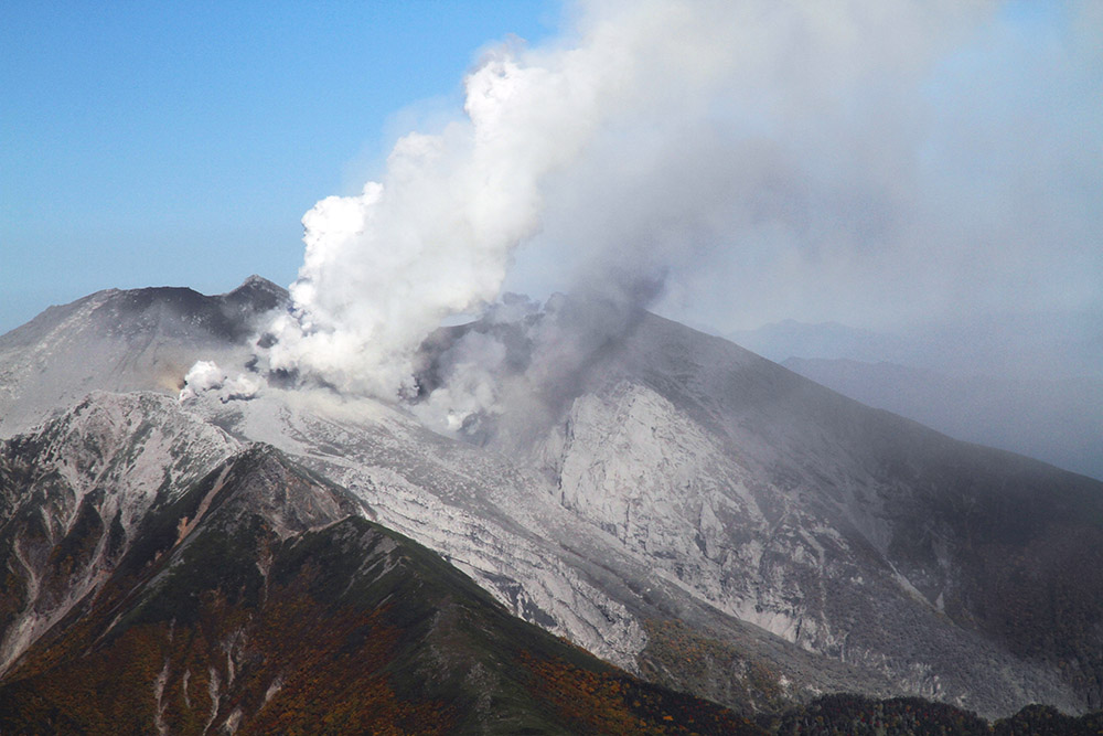 Eruption of Ontake Volcano in September, 2014