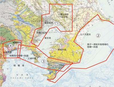 関東平野南部沿岸域の調査地域 