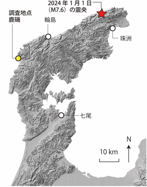 図1 調査地点の位置(地理院地図に加筆)
